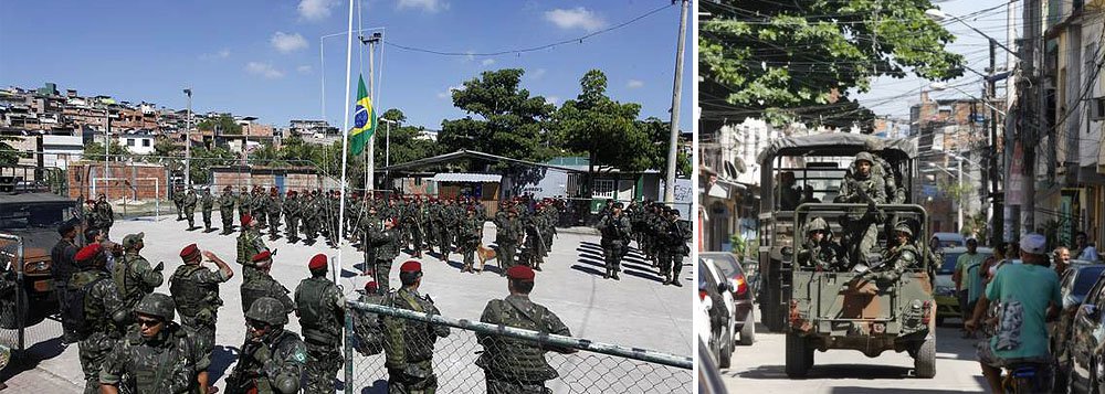 Criminosos tentaram atingir os militares em várias ocasiões à noite, segundo nota divulgada pelo Comando da Força de Pacificação Maré; um motociclista foi atingido pelos disparos que, segundo o Comando da Força de Pacificação, foram feitos pelos criminosos