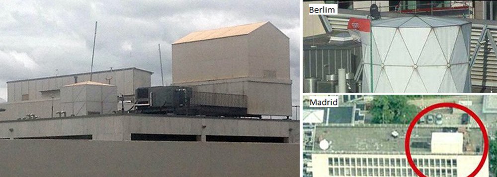 Em meio às denúncias de espionagem dos Estados Unidos ao Brasil e diversos outros países aliados, uma tenda é descoberta no telhado do prédio da embaixada do governo norte-americano em Brasília; reportagem do jornal britânico The Independent revelou que uma tenda semelhante foi apontada como centro de espionagem dos britânicos na Alemanha