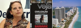 Capa deste fim de semana de uma das revistas mais conservadoras e politicamente engajadas do mundo é um primor de semiótica; na reportagem de capa o Brasil é um país de cidadãos cansados da barbárie, o que explicaria até a volta dos justiceiros; na segunda reportagem mais importante, a cubana Ramona Rodríguez, que busca exilar-se em Miami; conta detalhes da "escravidão" vivida no Brasil; em seguida, a revista aponta a capital da Flórida como o refúgio seguro também para os brasileiros