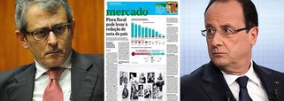 Em longa reportagem publicada nesta sexta, o jornal de Otávio Frias Filho prevê que a piora na situação fiscal poderá reduzir a classificação de risco da economia brasileira, o que já foi negado pela principal agência do mundo, a Standard &amp; Poors; na verdade, a S&amp;P hoje preferiu rebaixar a França, governada por François Hollande