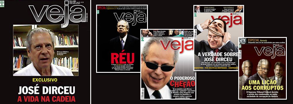 Com relatos em “off”, revista da Abril diz que ex-ministro tem direito a picanha e lanches do McDonald's dentro da Papuda, além de um podólogo para tratar uma unha encravada; denúncias não comprovadas tem atrasado o processo para Dirceu obter o direito de trabalhar fora da prisão pelo regime semiaberto a que foi condenado; em 2011, repórter da publicação Gustavo Nogueira Ribeiro teria tentado invadir suíte do hotel onde o petista se hospedara, em Brasília