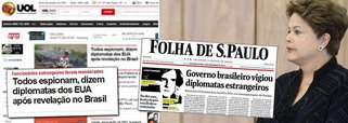 Em entrevista nesta quarta-feira, a presidente Dilma contestou reportagens da Folha e do Uol, do mesmo grupo, que tentaram igualar a espionagem americana a atos cometidos pela Abin; "Não dá para comparar o que a Abin fez, até porque não violou privacidade. Está previsto na legislação brasileira, não cometeram nenhuma ilegalidade. Se tivessem cometido, teriam sido afastados", disse ela; sobre as relações com os Estados Unidos, ela afirmou que só serão normalizadas após um pedido de desculpas do governo americano