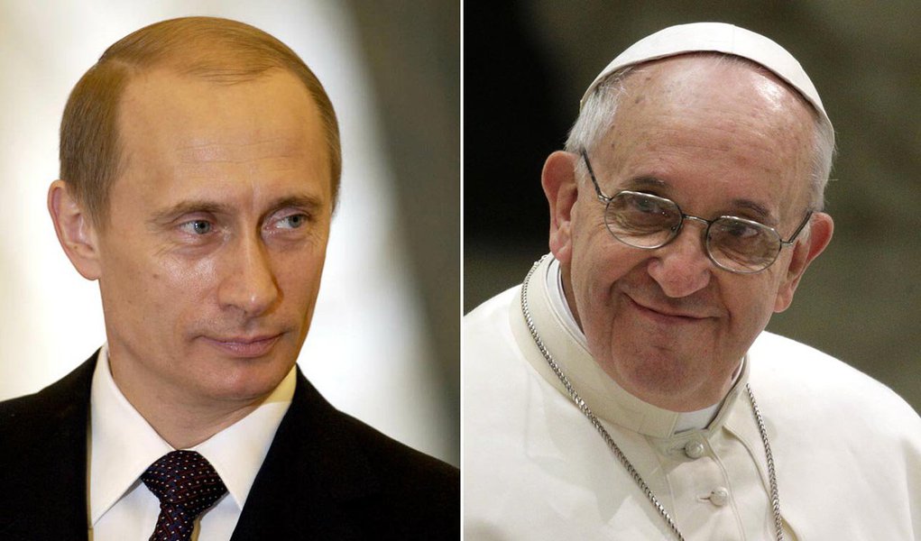 Presidente russo, Vladimir Putin, foi eleito candidato por seu papel na crise da Síria, mas atravessa hoje um conflito com a Ucrânia, que poderá desencadear em uma guerra na Crimeia; candidatura do papa Francisco acontece poucos dias antes de ele completar um ano de seu pontificado