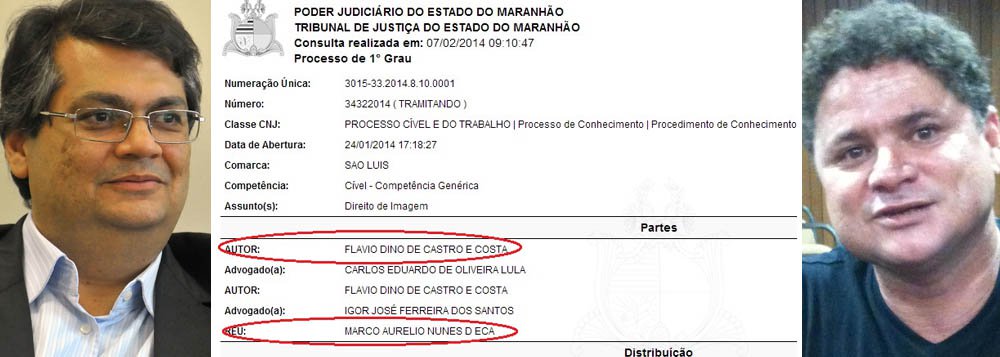 Editor de política do jornal O Estado do Maranhão, Marco Aurélio D’Eça conta que fez críticas ao presidente da Embratur por usar a crise da segurança para promover sua pré-candidatura ao governo; advogado do ex-deputado diz  que blogueiro tem atacado a honra e a dignidade das pessoas a pretexto de informar