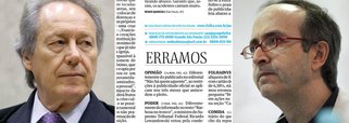 Com apenas quatro meses na Folha de São Paulo, o blogueiro Reinaldo Azevedo, de Veja.com, erra feio em informação sobre o julgamento da Ação Penal 470, apelidada de “mensalão”; ele havia acusado o ministro Ricardo Lewandowski de ter inocentado réus do PT da acusação de corrupção ativa, o que é falso; após longos dez dias da informação errática, o jornal se obrigou a reconhecer o “erramos”, de forma tímida, publicado junto com outros temas, sem nenhum destaque ou visibilidade; é a estreia precoce de Reinaldo na coluna “erramos”?