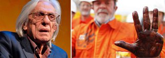 Poeta maranhense Ferreira Gullar, que tem aversão escancarada ao ex-presidente Lula, usa o caso Petrobras para, mais uma vez, destilar seu ressentimento; "A verdade é que a história da Petrobras, desde que caiu nas mãos de Lula, tem sido desastrosa", afirma