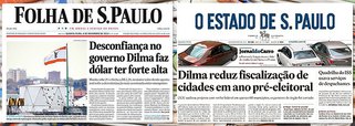 Em editorial nesta quarta-feira, jornal de Otavio Frias diz que governo da presidente Dilma Rousseff não tem plano para resgatar credibilidade; publicação da família Mesquita satiriza “ataque especulativo da imprensa” e diz que Planalto está menos empenhado em resolver os problemas fiscais do que em responder às críticas e em buscar meios para disfarçar a piora das finanças públicas