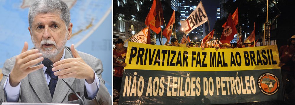 "Se não houvesse necessidade, não nos teriam chamado", disse o ministro da Defesa, sobre a proteção ao leilão do Campo de Libra, na segunda-feira 21; "O governador [Sérgio Cabral] pediu o apoio das Forças Armadas e isso está previsto na Constituição", acrescentou Celso Amorim; protestos contra a licitação estão sendo feitos em várias partes do país