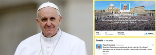 "Queridos seguidores, soube que já sois mais de 10 milhões! Agradeço-vos do coração e peço-vos que continuem a rezar por mim", escreveu o papa Francisco, que administra a conta @Pontifex