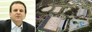 Complexo olímpico de Deodoro, onde serão realizadas várias modalidades na Olimpíada de 2016, é a principal preocupação para os Jogos do Rio de Janeiro, segundo o prefeito Eduardo Paes; "Meu sinal vermelho é com Deodoro. Estamos atentos e não podemos dar bobeada", disse ele
 