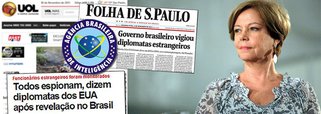 Colunista reconhece que a espionagem americana, que invadiu a privacidade e grampeou líderes mundiais, não é comparável a ações de contra-inteligência feitas pela Abin; ainda assim, ela afirma que o objetivo foi alcançado; Dilma saiu do ataque e foi colocada na defensiva;  "Dilma, portanto, tem razão, mas o PT sabe que, em política e marketing, não vale o que é, mas o que parece: que ela ataca os espiões dos outros, mas o Brasil espiona também"; era isso o que a Folha buscava?