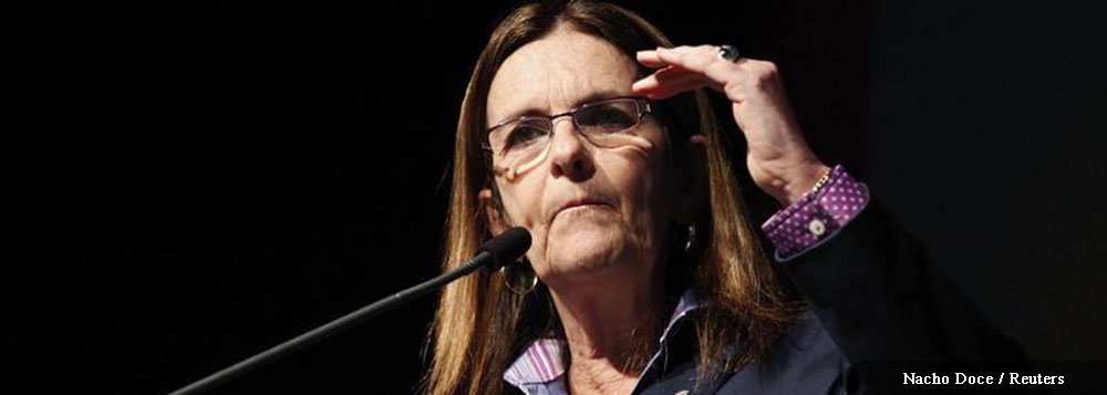 Presidente da Petrobras, Maria da Graça Foster, fotografada durante conferência sobre petróleo e gás natural, em São Paulo. Graça Foster disse nesta quarta-feira que somente ela e o diretor de Exploração e Produção da empresa, José Formigli, conhecem a es