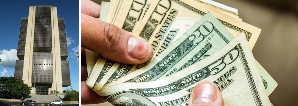 Pela manhã, o BC vendeu US$ 1,311 bilhão no mercado futuro, além de ter feito uma operação de rolagem de vencimento de US$ 986,1 milhões; à tarde, o BC fez mais um leilão de swap cambial; forte alta do dólar também levou a autoridade monetária a intervir ontem