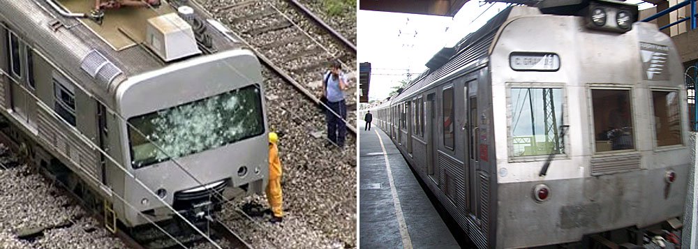 Um trem da SuperVia que seguia de Belford Roxo para o centro do Rio apresentou defeito foi apedrejado e teve alguns equipamentos incendiados pelos passageiros por volta das 7h40 de hoje (13); a composição tinha deixado a cidade da Baixada Fluminense e parou por uma "ocorrência no sistema de tração" de acordo com nota divulgada pela concessionária