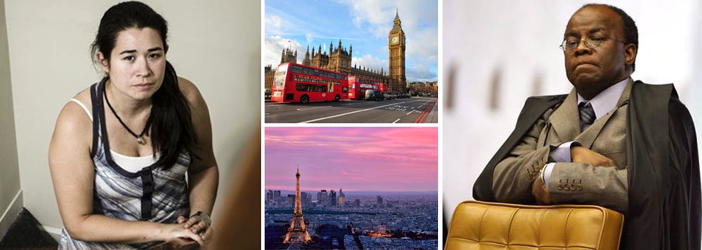 Na luta em defesa do pai José Genoino, que cumpre prisão domiciliar fora do domicílio e, por isso, aluga uma casa em Brasília, Miruna fez seu mais duro ataque ao presidente do Supremo Tribunal Federal, Joaquim Barbosa; diz que ele viaja pela Europa com recursos públicos, enquanto sua família se sacrifica para pagar o aluguel de Genoino na capital federal; "francamente...", diz ela