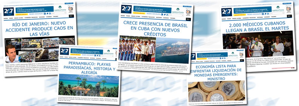 Já está no ar a versão do 247 em espanhol; editada pelo experiente jornalista Guido Nejamkis, ex-correspondente sênior da Reuters em Brasília, a página levará informações sobre o Brasil para toda a América Latina, com foco em políticas públicas, economia e turismo; “há uma demanda gigantesca, mas o Brasil, que se tornou potência regional, ainda não se abriu para a América Latina”, diz ele; mais do que simplesmente traduzir, Guido e sua equipe também produzirão conteúdo próprio, adaptado às demandas de cada país vizinho