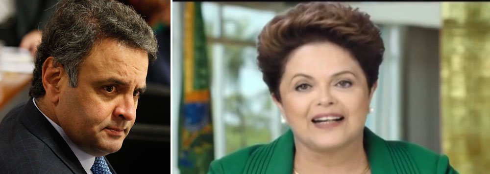 Presidenciável tucano Aécio Neves criticou, nesta quarta (11), o pronunciamento em rede nacional da presidente Dilma Rousseff (PT) sobre a abertura da Copa do Mundo; "O que é triste é a presidente da república querer reviver os tempos da ditadura, se apropriar do sucesso da seleção como fez ontem acintosamente em mais uma ilegal convocação de cadeia de rádio e televisão para avisar o Brasil que nós vamos ter Copa do Mundo a partir desta quinta-feira (12). É usar dinheiro público pra fazer campanha eleitoral", disse