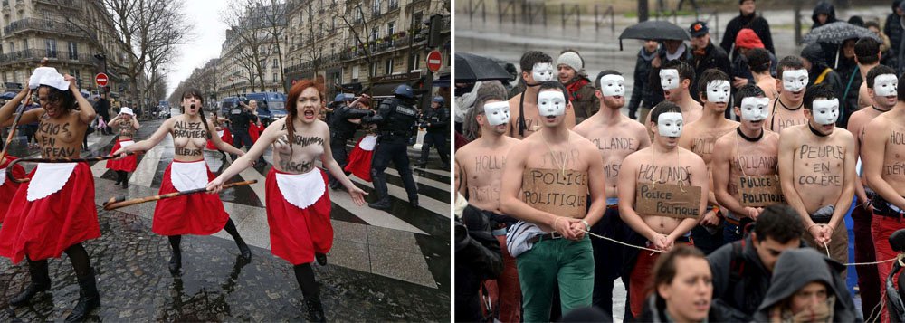 Segundo a polícia francesa, 17 mil pessoas participavam da manifestação, mas os organizadores, um coletivo denominado Dia de Cólera, que integra movimentos de direita, de extrema direita e católicos conservadores, falavam em 120 mil