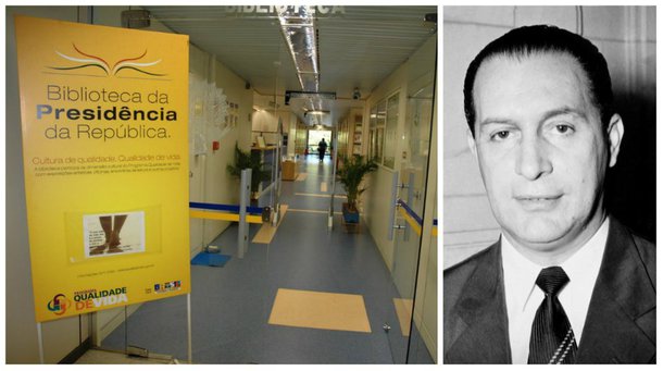 No espaço dedicado à galeria dos ex-presidentes da República, a biblioteca registra que o então presidente da Câmara dos Deputados Ranieri Mazzilli assumiu a presidência em 02 de abril de 1964 “por convocação do Congresso Nacional, que anunciou a vacância do cargo, após a vitória do Movimento Revolucionário de 31 de março de 1964”; a instituição informou que não há, no momento, motivos para mudanças