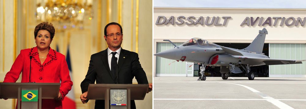 Presidente francês desembarca no país acompanhado do presidente da Dassault, Eric Trappier, que disputa a licitação para renovar a frota da FAB (Força Aérea Brasileira) ao lado dos caças da Boeing e da Saab; além de um negócio estimado em pelo menos US$ 5 bilhões, Hollande pode conquistar preferência da Índia na compra de 126 aviões e, acima de tudo, o respeito do empresariado francês, decepcionado com a crise; reportagem de Roberta Namour, correspondente do 247 na França