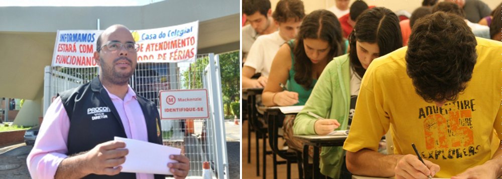 Fiscais que participam da Operação Passa Régua autuaram, desde a quarta-feira, nove de 13 escolas fiscalizadas, por apresentarem irregularidades como a falta do plano de execução obrigatório, que determina a forma como será usado o material escolar durante o ano letivo