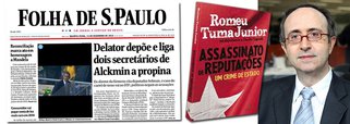 "Atenção! Ainda que o inquérito seja sigiloso — a despeito dos vazamentos —, sabe-se que não traz absolutamente nada contra as autoridades tucanas, a não ser a acusação feita pelo ex-diretor da Siemens, que depois negou ser o autor das acusações", diz o blogueiro de Veja.com; capa de hoje da Folha, no entanto, revela que Everton Rheinrheimer fez novo depoimento e confirmou pagamentos de propinas a secretários graúdos do governo de São Paulo; segundo Reinaldo, inquérito do chamado "propinoduto tucano" faz parte da mesma engrenagem denunciada por Romeu Tuma Júnior em seu livro "Assassinato de Reputações"; era essa a finalidade do livro?