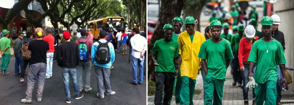 Trabalhadores da Arena da Baixada, em Curitiba, protestaram e bloquearam uma avenida na capital; Sintracon informou que os operários exigem o pagamento de salários atrasados, que deveriam ter sido repassados da CAP S/A, empresa criada pelo Atlético-PR com o objetivo de gerenciar a reforma do estádio, para as empreiteiras contratadas; ao todo, 1.350 trabalhadores atuam na arena, dos quais mil participaram do protesto