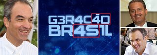 Nova novela global atropela sutilezas e dissimulações; na lata, logotipo da trama das sete da noite destaca números e letras que formam 40, na primeira linha, e 45, na segunda (acima); são as identificações eleitorais, na vida real, de Eduardo Campos, do PSB, e de Aécio Neves, do PSDB; produto é veiculado imediatamente antes do Jornal Nacional e ficará no ar pelos próximos meses; no ano eleitoral de 2014, emissora de João Roberto e seus dois irmãos Marinho acentua parcialidade histórica de antena amiga dos militares (1964-1985), patrocinadora do escândalo Proconsult (1982) e organizadora do ardiloso debate Collor X Lula (1989); Vale Tudo, como dizia a novela que imortalizou a vilã Odete Roitman, em 1988