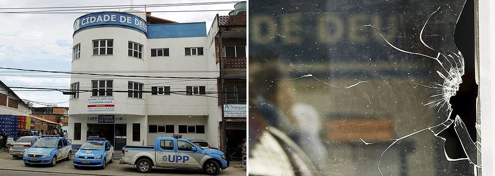 Policiais militares continuam realizando buscas, na Cidade de Deus, na Zona Oeste do Rio, para tentar localizar bandidos que atacaram a base da Unidade de Polícia Pacificadora (UPP) da comunidade; um PM foi baleado por criminosos que atiraram na contra a sede da unidade, instalada na Rua Edgar Werneck; este é o segundo militar da UPP da Cidade de Deus baleado em menos de uma semana