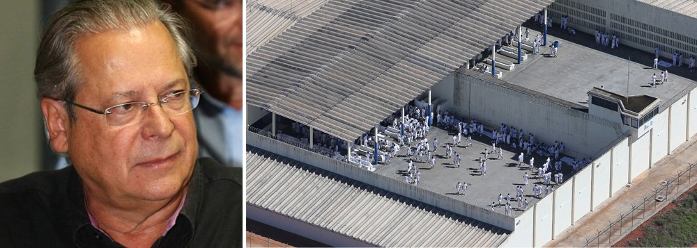 Segundo relatos de funcionários do Centro de Internamento e Reeducação (CIR), unidade para regime semiaberto da Penitenciária da Papuda, o ex-ministro José Dirceu é "obediente", não costuma questionar as regras do presídio e passa a maior parte do tempo lendo e fazendo exercícios; ele teria assumido o papel de líder, muitas vezes intermediando em favor dos colegas de cela