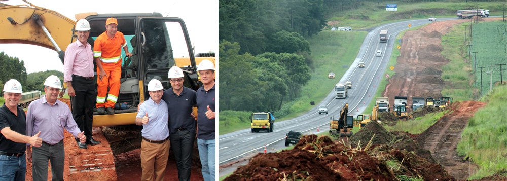 A secretaria de Infraestrutura e Logística vistoriou o início das obras de duplicação da rodovia BR-376, em Ponta Grossa; a faixa representa a primeira etapa da duplicação que será realizada entre Ponta Grossa e Apucarana; obra é realizada pelo Governo do Estado e pela concessionário RodoNorte, com investimentos que devem chegar a R$ 1 bilhão
 