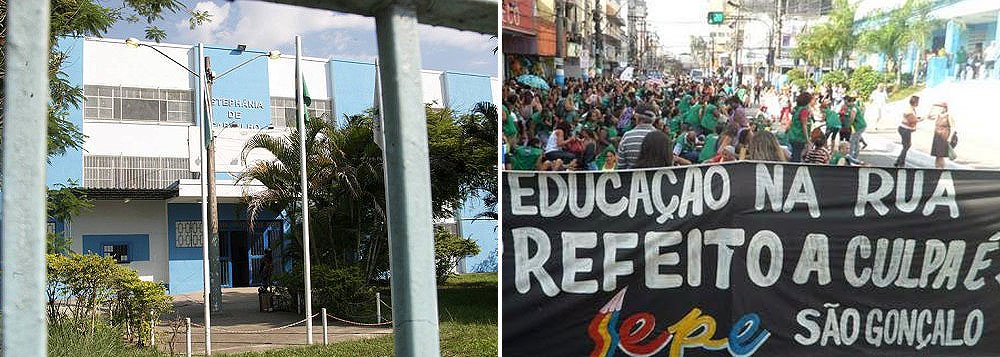 Em greve há quase dois meses, os servidores da rede municipal de educação de São Gonçalo, região metropolitana do Rio, querem abrir um canal de negociação com o governo para por fim ao movimento; a categoria reivindica melhores condições de trabalho, além de um terço da carga horária para o planejamento de aulas, 30% de aumento salarial, eleição direta para cargos de direção nas escolas, que atualmente são preenchidos por indicação e pagamento integral do vale transporte