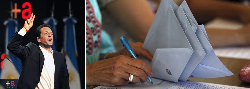 Os primeiros resultados das eleições legislativas argentinas, realizadas nesse domingo, dão ampla vitória à Frente Renovadora; o candidato a deputado federal Sergio Massa, que foi chefe de gabinete da presidenta Cristina Kirchner antes de passar para a oposição, obteve 42,38% dos votos em Buenos Aires
