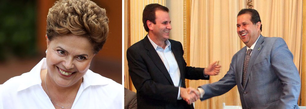 Contrariados com o apoio da chapa “Aezão” ao ex-prefeito Cesar Maia; ex-ministro do Trabalho e presidente nacional do PDT, Carlos Lupi, e o prefeito do Rio de Janeiro, Eduardo Paes (PMDB), abrem novas frentes de apoio a presidente Dilma no Estado; Lupi anuncia candidatura própria ao Senado, apoio ao governador Pezão e a presidente Dilma; já Paes vai coordenar a campanha presidencial petista no Estado apesar de seu partido dividir palanque com o presidenciável tucano Aécio Neves