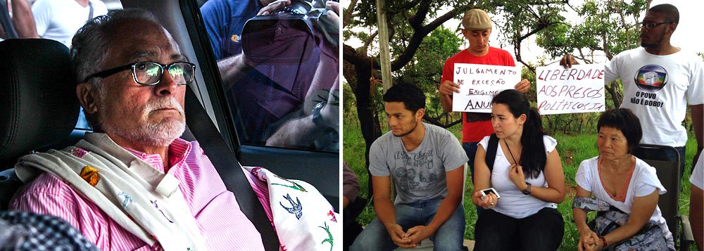 "O ministério público já pediu que meu pai seja colocado em prisão domiciliar, mas não se conformam e precisam pedir aos juízes que digam se ele não pode mesmo ir para a prisão", escreve a filha do ex-deputado José Genoino, que cumpre prisão domiciliar em Brasília; "(...) que todos lembrem que terão de responder POR SUA VIDA!!!!!!!!", cobrou a jovem; enquanto Genoino pode voltar para a prisão, Roberto Jefferson continua solto