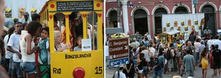 Para marcar os dois anos do acidente que matou seis pessoas e tirou de circulação os históricos bondes do bairro de Santa Teresa, no centro do Rio, os moradores fizeram um ato público no Largo dos Guimarães; os moradores do bairro querem saber o destino dos bondes históricos, de 115 anos, que estão parados na oficina, o destino dos bondes modernizados em 2009 e que, segundo a Amast, nunca funcionaram direito, e como e quando será reimplantado o sistema de bonde