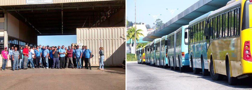 Motoristas e cobradores que atendem cerca de 16 mil usuários da região de Planaltina, no Distrito Federal, paralisaram as atividades em manifestação contra o atraso no pagamento dos salários; o Sindicato dos Rodoviários afirmou que a Viação Riacho Grande tem mantido este comportamento desde que assumiu as linhas de transporte público da área, em janeiro deste ano; a Viação, que não se manifestou sobre a paralisação, atende à região da Planaltina, com uma frota de 40 ônibus