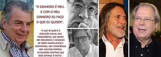 Ex-presidente da OAB, advogado José Roberto Batochio conta que doou R$ 1 mil a José Dirceu e ressalta que "solidariedade aos perseguidos é um valor a ser defendido na sociedade brasileira, que vive dias difíceis, quando muitos cultivam o ódio, sentimento típico de regimes fascistas"; outros colaboradores notórios da campanha, que chega à reta final, foram o escritor Fernando Morais e o jornalista Paulo Moreira Leite, que diz que as doações tornam inútil o esforço de se aplicar a "execução social dos prisioneiros"; ator global José de Abreu também doou R$ 1 mil ao amigo Dirceu, com o objetivo de "dividir a pena com ele"