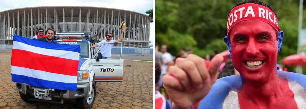 Após a surpreendente vitória da Costa Rica sobre a Itália, pelo Grupo D da Copa do Mundo, um grupo de torcedores do país da América Central comemorou o resultado desfilando pelo Eixo Monumental, uma das principais vias do centro de Brasília, segurando bandeiras e buzinando; uma das responsáveis pela festa nas ruas da capital federal foi a escritora Shirley Campbell Barr, prima do jogador Joel Campbell, atacante do time; acosta-riquenha reside em Brasília há quatro anos