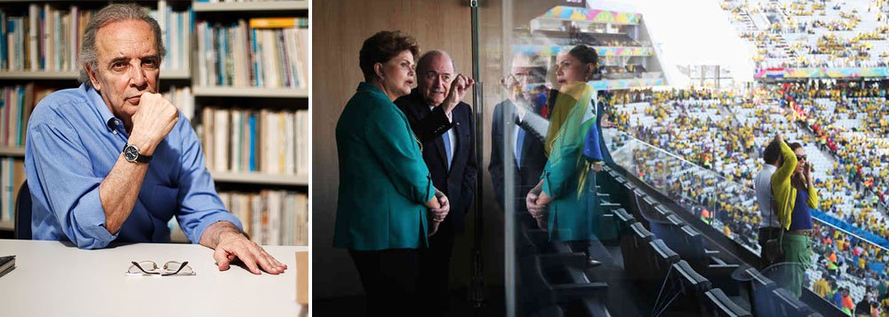 Ao criticar xingamento a presidente Dilma Rousseff no jogo de abertura da Copa, colunista Janio de Freitas diz que “a cafajestice é a regra, sem diferenciação entre as classes econômicas”; ele cita três eventos políticos que seguiram o caso no Itaquerão: a convenção do PSDB pela candidatura de Aécio Neves à Presidência, o lançamento da campanha de Alexandre Padilha (PT) ao governo paulista, e a aparição política de Eduardo Campos (PSB) em Pernambuco: “Foram três festivais de grosserias e insultos em nome da política”