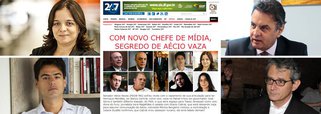 Direção do jornal Folha de S. Paulo acerta licença de seis meses, a partir da segunda-feira, para a editora da coluna Painel, Vera Magalhães; a decisão foi dela; contratação do marido da jornalista, Otavio Cabral, para chefiar assessoria de presidenciável Aécio Neves gerou conflito de interesses; no fim de semana, Vera deu um furo com a notícia sobre as conversas de Aécio para atrair o ex-presidente do BC Henrique Meirelles para ser vice em sua chapa; vazamento do segredo foi atribuído a Cabral; suspeição sobre relação quadrangular Aécio-Otavio-Vera-Folha é grave; ela é profissional premiada e com mais de uma década de jornal; argumento de existência de 'muralha chinesa' não prevaleceu