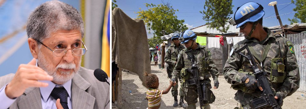 Em entrevista, ministro da Defesa afirma que saída das tropas brasileiras está "prevista no horizonte"; "Não pensamos em uma saída irresponsável, e nem se pode dizer que já há uma data marcada para isso. Mas a saída está prevista em nosso horizonte"