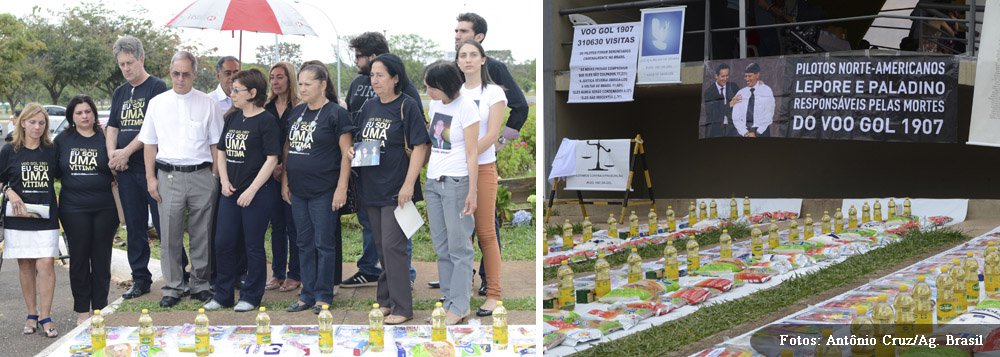 Sete anos depois do acidente com avião da Gol atingido por um jato, parentes e amigos das vítimas se reuniram para cobrar punição dos pilotos americanos responsáveis pela tragédia. 154 pessoas morreram em 2006.