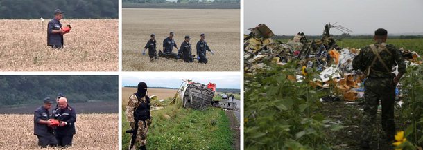 Um líder separatista sênior, Aleksander Borodai, entregou as caixas-pretas de um avião derrubado sobre o leste da Ucrânia para especialistas da Malásia na cidade de Donetsk nas primeiras horas de terça-feira (horário local); os rebeldes também anunciaram um cessar-fogo por cerca de 10 quilômetros de raio ao redor do local do acidente para permitir que investigadores internacionais acessem com segurança a área onde caiu o avião da Malaysia Airlines; apesar da entrega, não está claro o quão útil as caixas-pretas serão para determinar o que aconteceu com o avião, que pode ter sido derrubado por um lançador de mísseis de separatistas ucranianos pró-Rússia