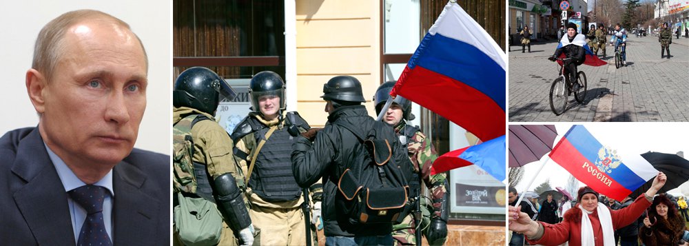 Reconhecimento oficial acontece um dia depois de 96,6% da população da Crimeia votar pela anexação à Rússia em referendo; decreto assinado pelo presidente Vladimir Putin, segundo agências de notícias do país, indica primeiro passo para a integração; texto afirma que reconhecimento é baseado "na vontade do povo da Crimeia" e começa a valer imediatamente; em meio à crise, União Europeia e Estados Unidos anunciaram sanções contra Ucrânia e Rússia