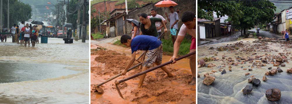 Chuvas que atingiram principalmente a região metropolitana do Rio desde a noite desta terça-feira 10 deixaram cerca de duas mil pessoas desabrigadas no município da Baixada Fluminense, um dos mais afetados pela enchente; aproximadamente 30% da cidade registram inundação