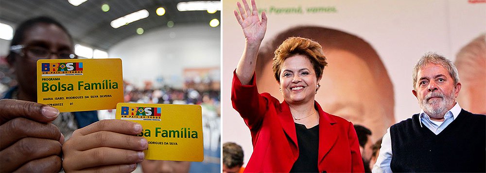 Hoje, 13,8 milhões de famílias recebem o Bolsa Família, o que representa  50 milhões de pessoas.  Com o programa, 36 milhões de brasileiros saíram da linha de pobreza extrema; evento conta com as presenças de Dilma e Lula