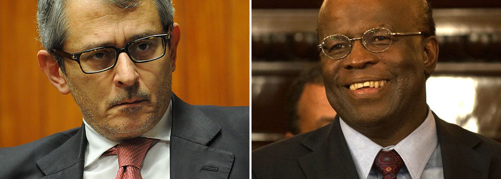 A convite de Otavio Frias, presidente do Supremo Tribunal Federal visitou o jornal, acompanhado de Wellington Geraldo Silva, secretário de Comunicação Social do STF; ministro nega a intenção de entrar na política em 2014, mas tem agido cada vez mais como candidato