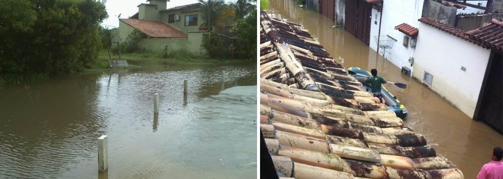 A Prefeitura de Armação dos Búzios decretou na manhã de hoje situação de emergência na cidade, após os estragos causados pelas fortes chuvas; após cerca de duas horas de chuva, alguns bairros foram completamente alagados; famílias chegaram a ficar ilhadas na cidade; em comunicado, o Executivo municipal pede que os cidadãos que moram em áreas de risco que deixem as suas residências e busquem um local seguro