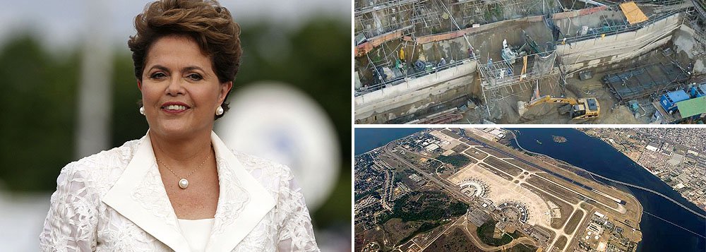 Formado pelas empresas Odebrecht e Transport (com participação de 60%) e pela operadora do Aeroporto de Cingapura Changi (40%), o consórcio será responsável pela administração do aeroporto pelo prazo de 25 anos; no Rio, presidente visita as obras da Estação São Conrado do metrô